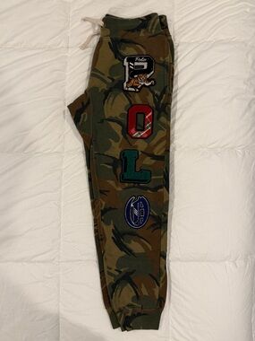 Polo by Ralph Lauren Camo joggers in Olive and Brown
